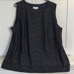 Calvin Klein Black Chevron Pattern Tank Top